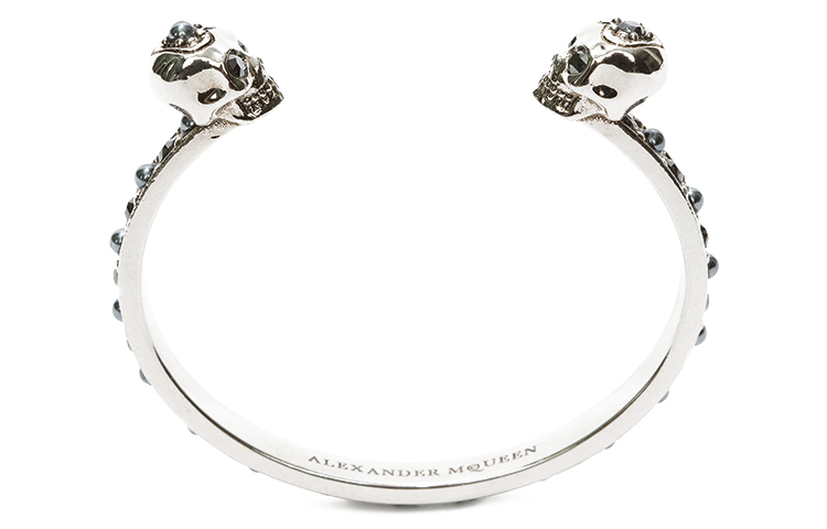 Purchase (W) Alexander McQueen 雙骷髏黃銅手鐲 復古銀 553653J160Y1328