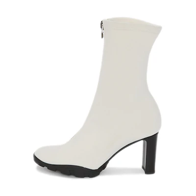 (W) Alexander McQueen Slim Tread Boot 'Ivory'
