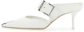 Buy (W) Alexander McQueen Kasut Tumit Tinggi Tanpa Tali 'Punk Buckle Putih' 709993WHSWD9359