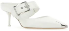 Order (W) Alexander McQueen Talons Slip-On ''Punk Buckle Blanc'' 709993WHSWD9359