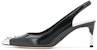 (W) Sandal Tumit Terbuka Alexander McQueen 'Kulit Anak Lembu Hitam' 633502WHV7B1081