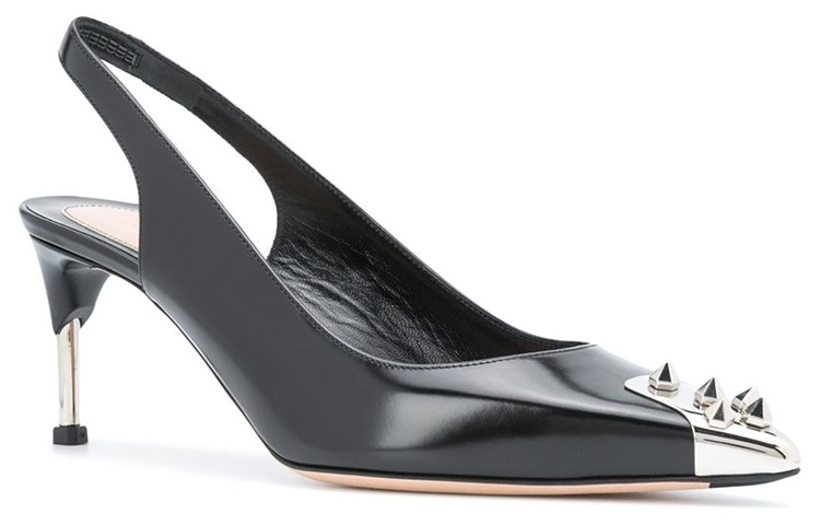 Order (W) 알렉산더 맥퀸 슬립온 오픈힐 샌들 (블랙) 633502WHV7B1081