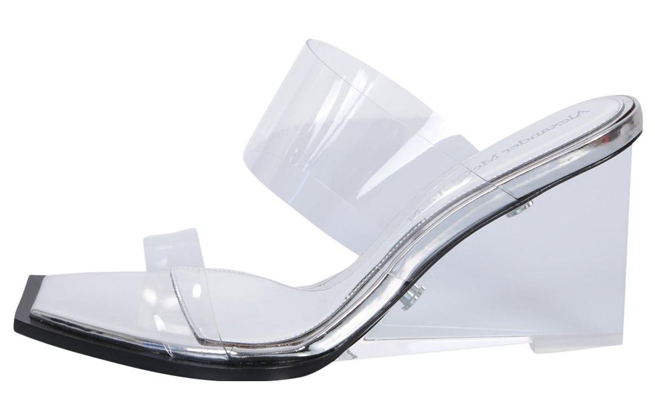 (Women) Alexander McQueen Slip-On Wedge 'White Fashion Sandal' 746242W4WB08300