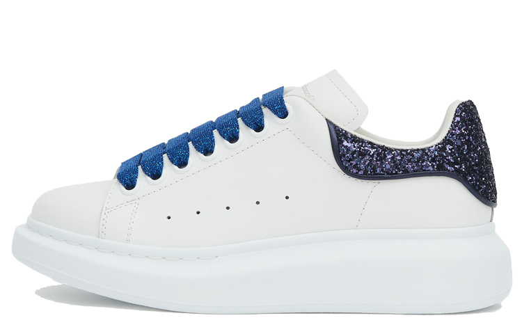 (Women) Alexander McQueen Smooth Calfskin 'White Blue' 558945WHNBK9095