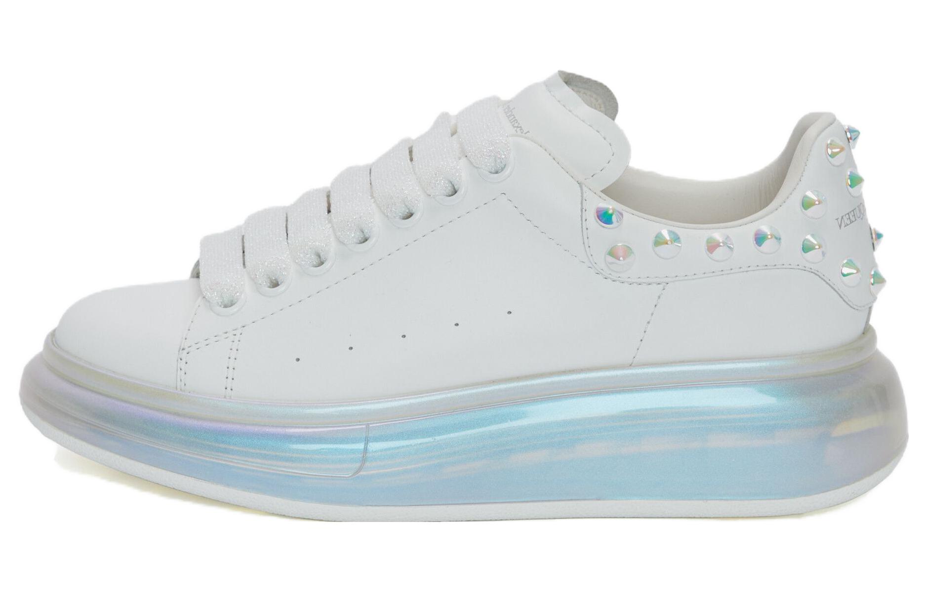 (Women) Alexander McQueen Smooth Calfskin Comfort Running Sneakers 'White' 676697WIAFG9440