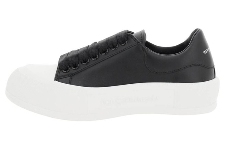 (Women) Alexander McQueen Smooth Calfskin Low Top 'Black White' 212527NSN0000111070