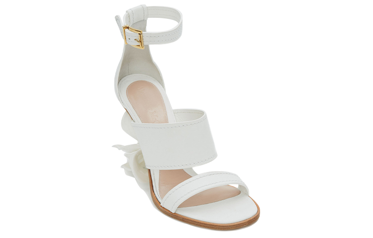 (W) Alexander McQueen Smooth Calfskin Sandals 'White' 圖 3