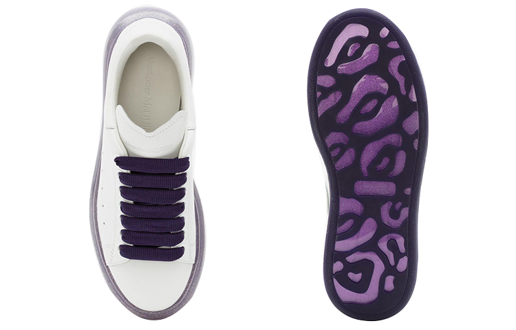 (W) Alexander McQueen Smooth Calfskin White 'Amethyst Sole' 圖 5