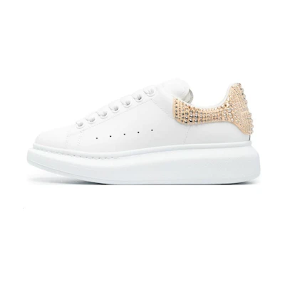 (W) Alexander McQueen Sneaker 'Crystal Embellished Ivory'