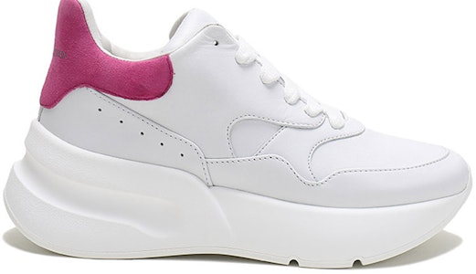 (W) アレキサンダー・マックイーン オーバーサイズ ランナー スニーカー 「ホワイト/ローズピンク」 586410WHRUB9373 Order (W) アレキサンダー・マックイーン オーバーサイズ ランナー スニーカー 「ホワイト/ローズピンク」 586410WHRUB9373