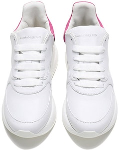 (W) アレキサンダー・マックイーン オーバーサイズ ランナー スニーカー 「ホワイト/ローズピンク」 586410WHRUB9373 Shop (W) アレキサンダー・マックイーン オーバーサイズ ランナー スニーカー 「ホワイト/ローズピンク」 586410WHRUB9373