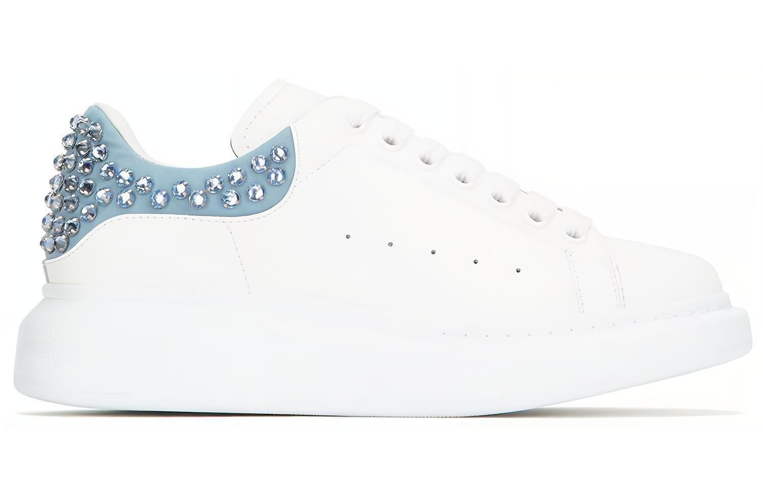 Order (W) Alexander McQueen Sepatu 'Putih Biru' 586393WHWKH9123