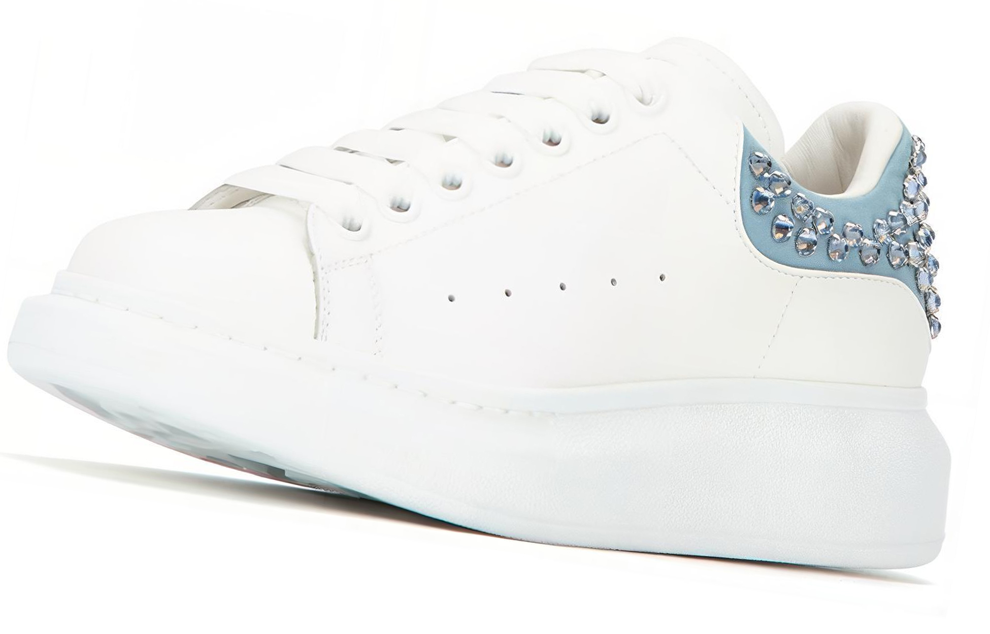 Shop (W) Alexander McQueen Sepatu 'Putih Biru' 586393WHWKH9123