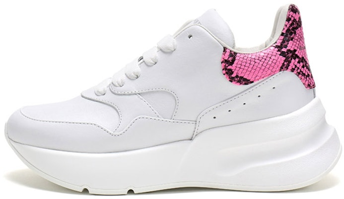 (Women) Alexander McQueen Oversized Snake Print Runner Sneakers 'White Pink' 586410WHXI39924 Buy (Women) Alexander McQueen Oversized Snake Print Runner Sneakers 'White Pink' 586410WHXI39924
