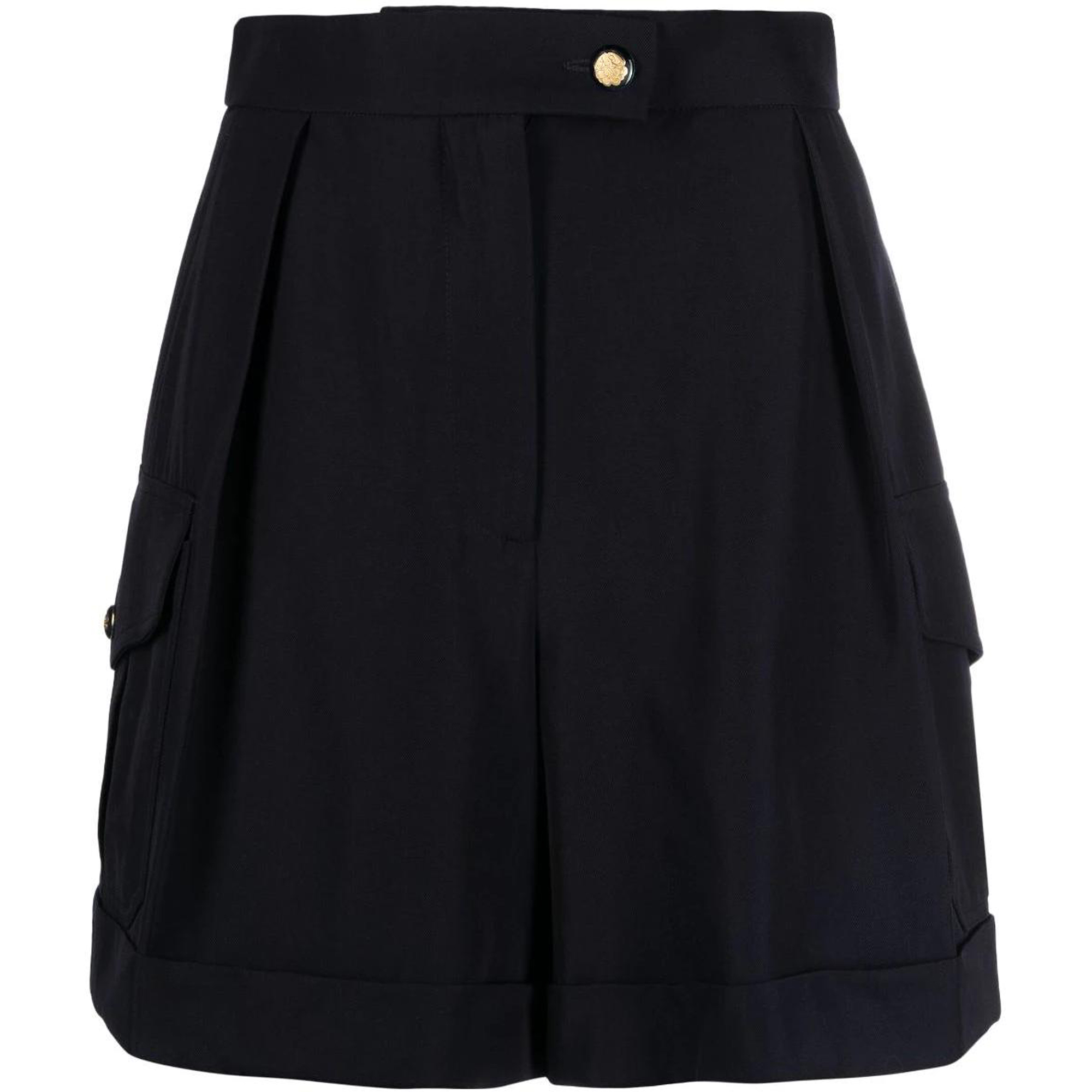 (Women) Alexander McQueen Solid High-Waisted Cargo Shorts Women’s 757639-QJACF-4100