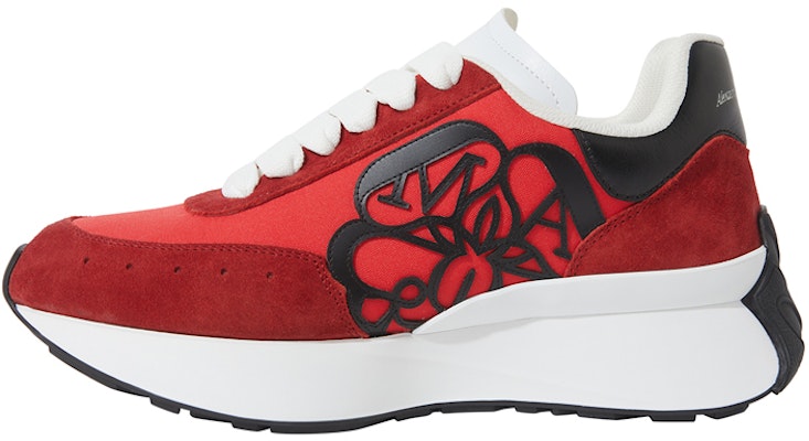(W) Alexander McQueen Sprint Runner 'Merah Hitam' Sneakers 687996W4T226475 Order (W) Alexander McQueen Sprint Runner 'Merah Hitam' Sneakers 687996W4T226475