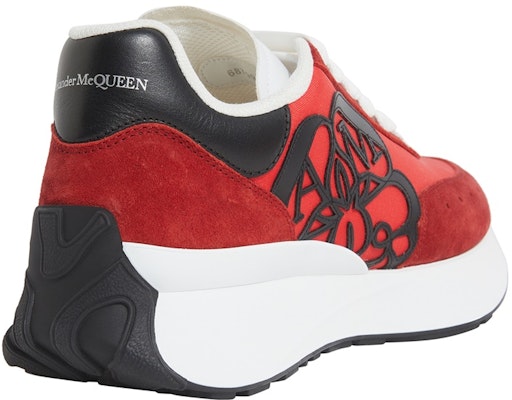 (W) Alexander McQueen Sprint Runner 'Merah Hitam' Sneakers 687996W4T226475 Lookbook (W) Alexander McQueen Sprint Runner 'Merah Hitam' Sneakers 687996W4T226475