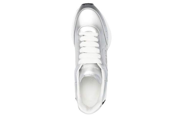 Shop (Women) Alexander McQueen Sprint Runner 'Silver' 711104-W4SL4-8462