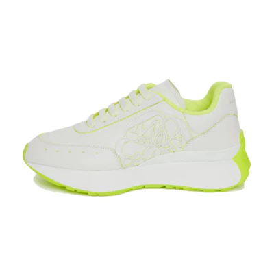 (W) Alexander McQueen Sprint RNNR 'White Acid Yellow'