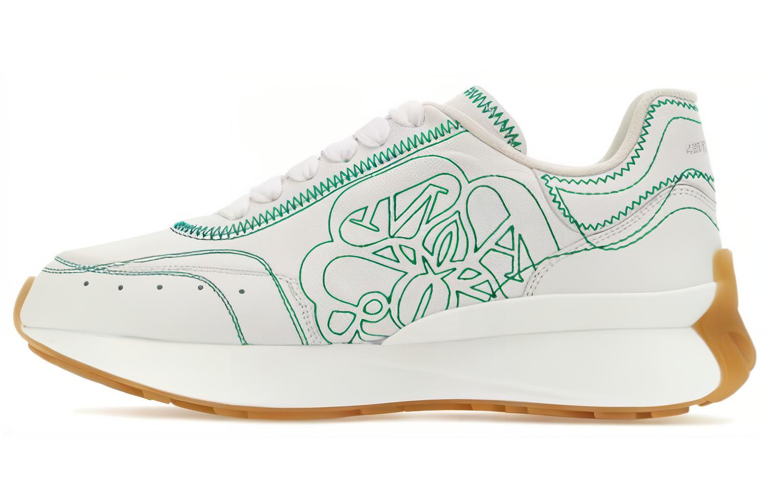(Women) Alexander McQueen Sprint Runner 'White Green' 742737WIDN19999