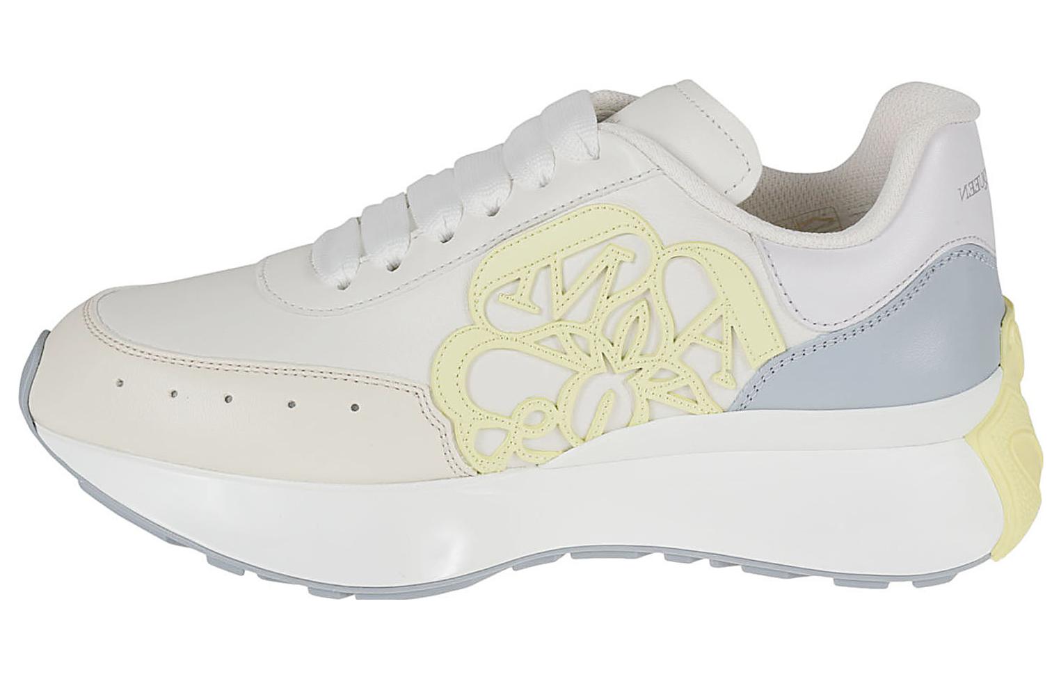 (Women) Alexander McQueen Sprint Runner 'White Yellow' 719166WIC9L8890
