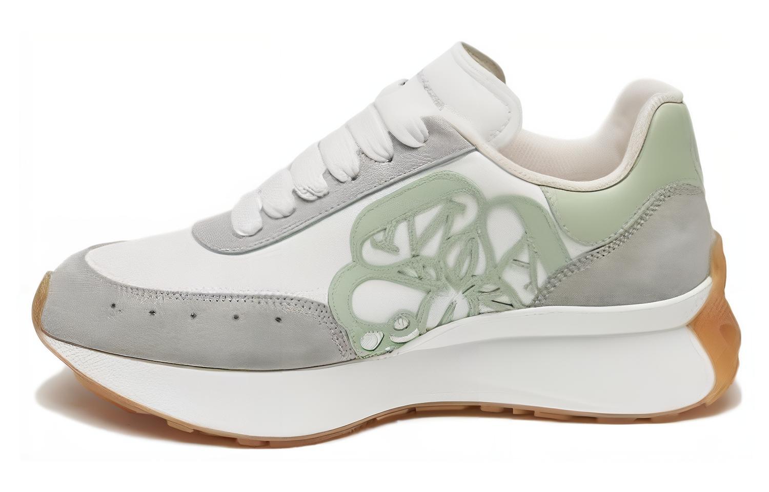 (Women) Alexander McQueen Sprint Runner Grey 'Green' 719166WIDNB8722