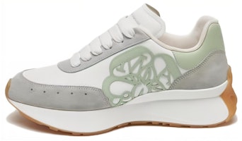 (Women) Alexander McQueen Sprint Runner Grey 'Green' 719166WIDNB8722 (Women) Alexander McQueen Sprint Runner Grey 'Green' 719166WIDNB8722