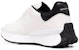 (W) Alexander McQueen Sprint Runner Sneakers Kulit 'Putih Hitam' 691039WIC959061