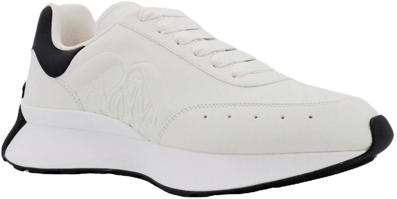 (W) Alexander McQueen Sprint Runner Sneakers 'Putih Hitam' 782630WIDN59061 Order (W) Alexander McQueen Sprint Runner Sneakers 'Putih Hitam' 782630WIDN59061