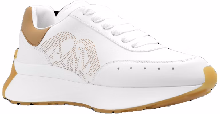 (W) Alexander McQueen Sprint Runner Sneakers 'Tan White' Lelaki 781503WIDNI8750 Lookbook (W) Alexander McQueen Sprint Runner Sneakers 'Tan White' Lelaki 781503WIDNI8750