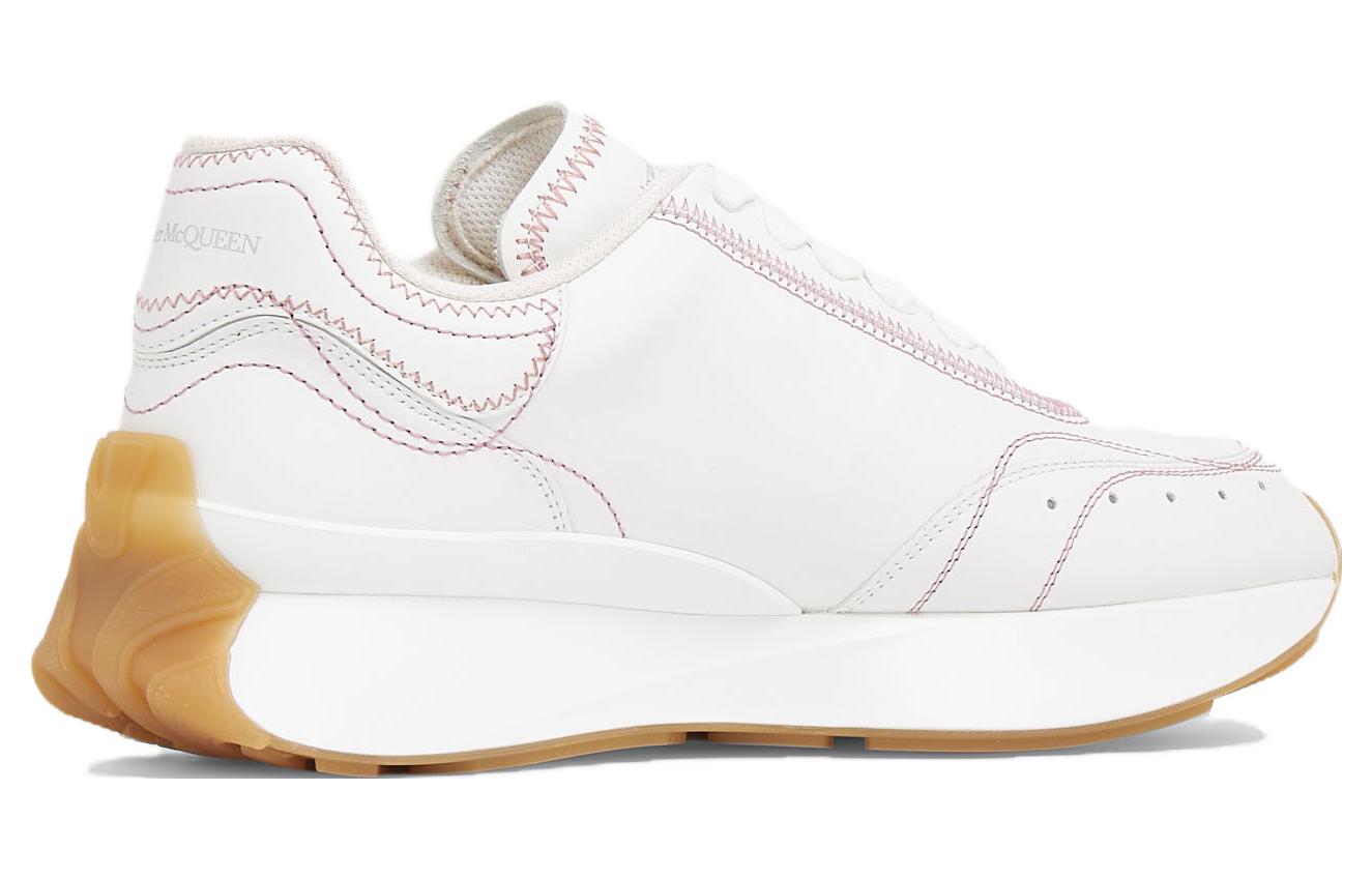 Lookbook (Women) Alexander McQueen Sprint Runner White Pink Trim 742737WIDN18819
