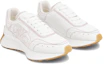 Purchase (Women) Alexander McQueen Sprint Runner White Pink Trim 742737WIDN18819