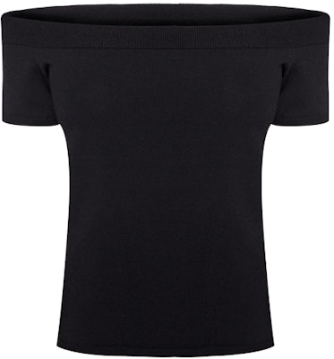 (W) 亚历山大·麦昆 SS21 黑色露肩弹力针织上衣毛衣. 585234-Q1AF1-1000 Buy (W) 亚历山大·麦昆 SS21 黑色露肩弹力针织上衣毛衣. 585234-Q1AF1-1000