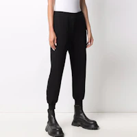 Shop (W) Alexander McQueen SS21 標誌字母女款針織運動褲 黑色 658545-QZADI-0520