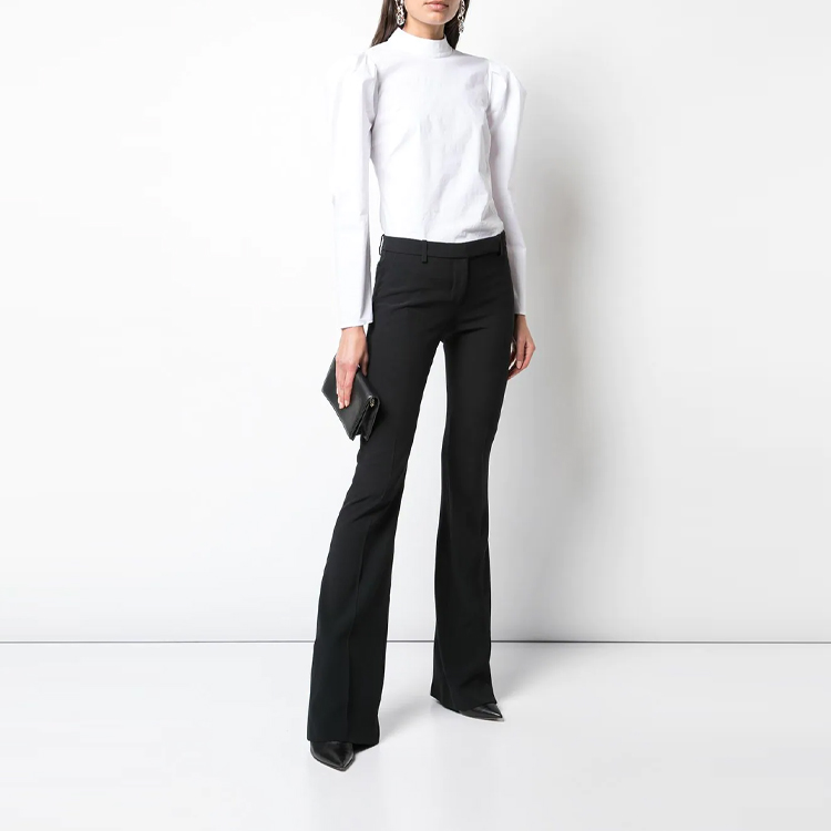 (Women) Alexander McQueen SS21 Slim Fit Solid Black Suit Trousers. 585076-QEAAA-1000 圖 3