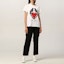 Shop (Women) Alexander McQueen SS21 White Cotton Tee with Multicolor Heart Print Design 668439-QZADP-0909