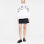 Lookbook (Women) Alexander McQueen SS22 Big Logo Print Crewneck Sweatshirt White 709082QZAGD0909