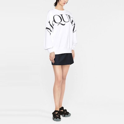 (Women) Alexander McQueen SS22 Big Logo Print Crewneck Sweatshirt White 709082QZAGD0909 Purchase (Women) Alexander McQueen SS22 Big Logo Print Crewneck Sweatshirt White 709082QZAGD0909