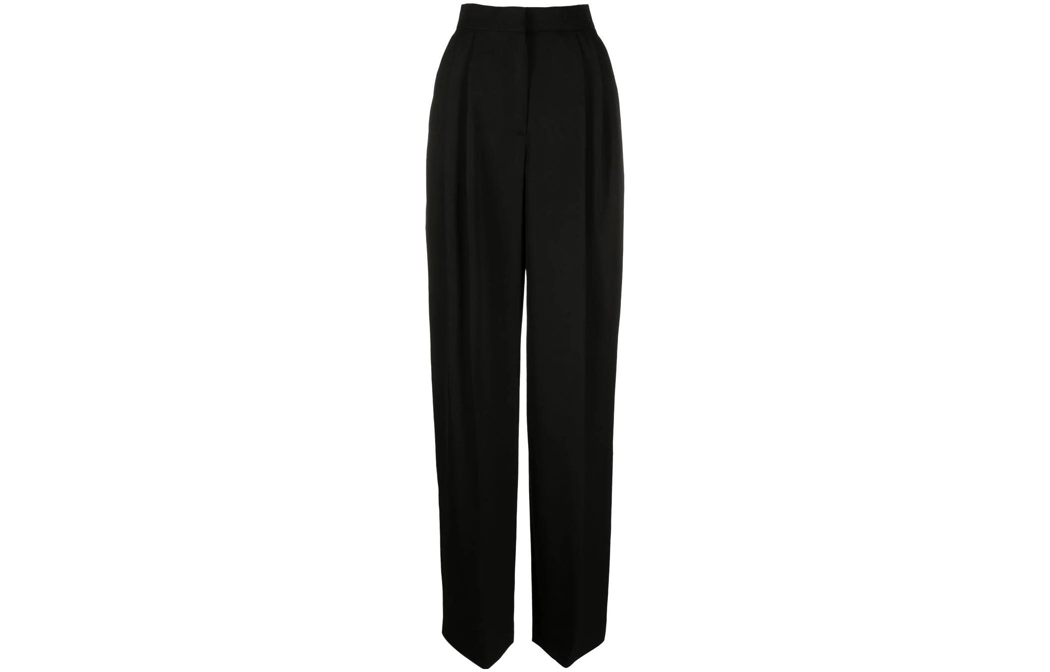 (Women) Alexander McQueen SS22  High-Waist Black Tailored Trousers. 705526QJAAC1000