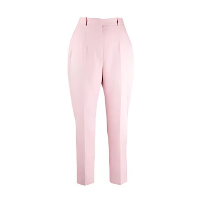 (Women) Alexander McQueen SS22 Pink Ankle-Length Tailored Pants 585809-QJACB-5072