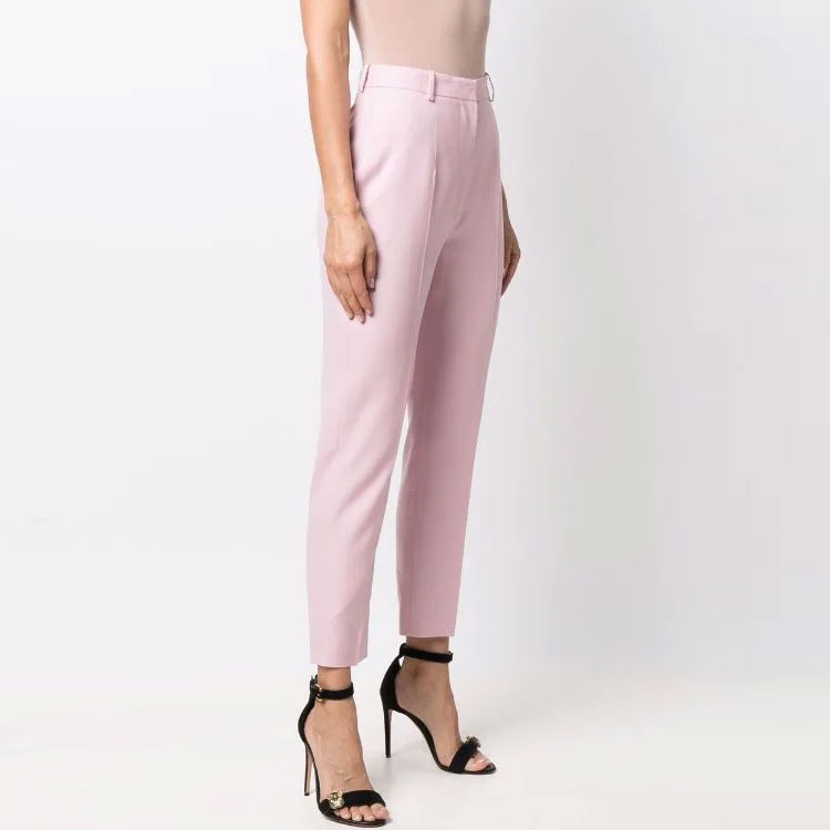 Shop (W) Alexander McQueen SS22 Pantalones Rosas Ajustados a la Altura del Tobillo 585809-QJACB-5072