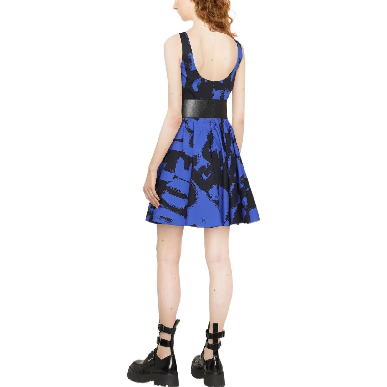 Shop (Women) Alexander McQueen SS22 Color Block Sleeveless A-Line Dress Blue -  Fashion 708998-QCAFL-4148