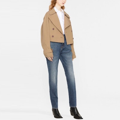 (W) Alexander McQueen SS22 高腰復古錐形牛仔褲 女藍色 687474-QMABP-4118 Lookbook (W) Alexander McQueen SS22 高腰復古錐形牛仔褲 女藍色 687474-QMABP-4118