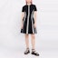 Lookbook (W) Alexander McQueen SS22 Jacquard A-Line Dress Lengan Pendek Wanita Hitam 688606-Q1AZB-1008