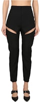 (Women) Alexander McQueen SS23 Black High-Waisted Cutout Straight Pants 741556-QJACX-1000 (Women) Alexander McQueen SS23 Black High-Waisted Cutout Straight Pants 741556-QJACX-1000