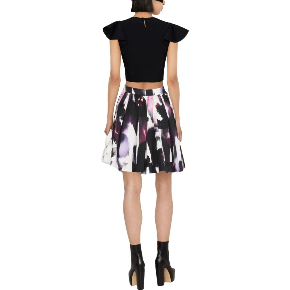 (Women) Alexander McQueen SS23  Black Solid Casual Flared Short Sleeve T-Shirt 734626-Q1A43-1000 圖 4