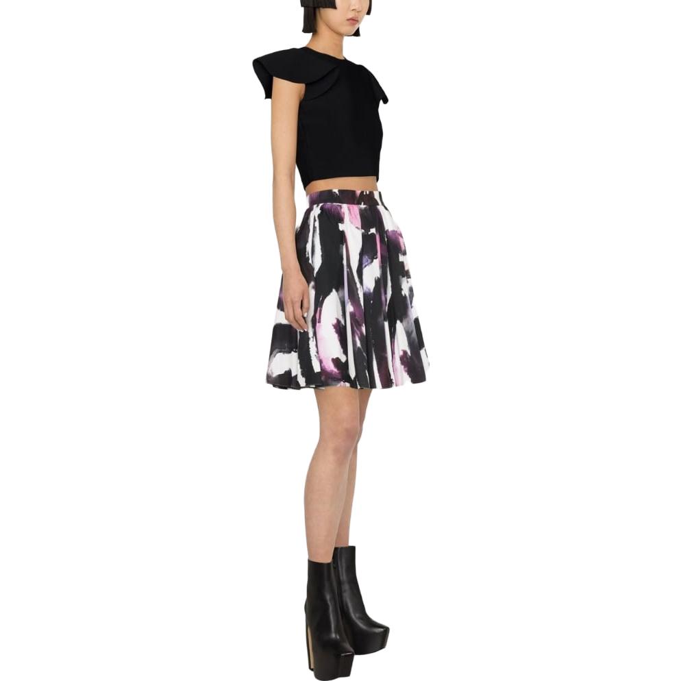 (Women) Alexander McQueen SS23  Black Solid Casual Flared Short Sleeve T-Shirt 734626-Q1A43-1000 圖 5