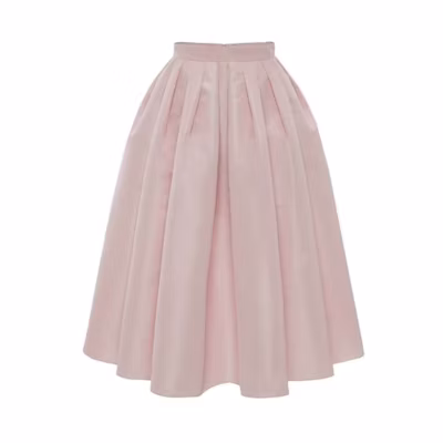 (Women) Alexander McQueen SS23 High-Waisted Flared Skirt in Light Pink 684284-QEACM-5093