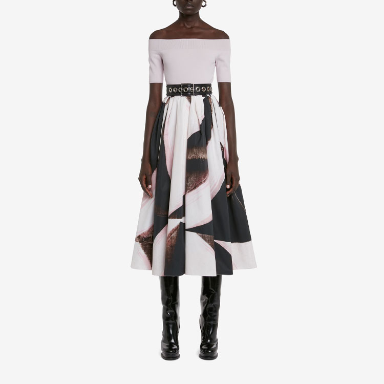 Lookbook (W) Alexander McQueen SS23 針織露肩羅紋上衣 淺紫色 669510-Q1AV4-5093