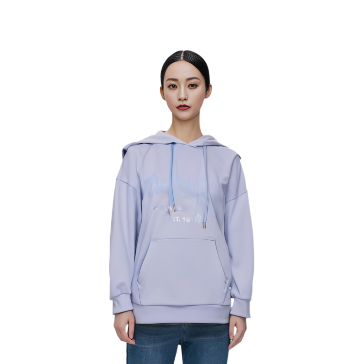 (Women) Alexander McQueen SS23 Blue Logo Print Drawstring Hoodie 674882-QZAHR-0429 圖 5